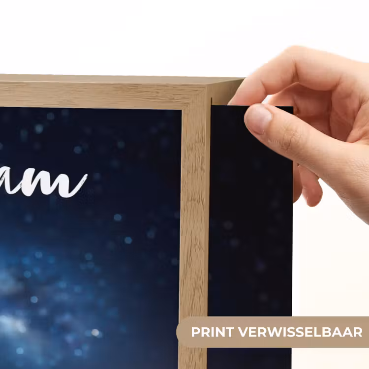 Ruimtewezen - Blauw - Galaxy Light Box met batterij (Wandlamp kind) middel -USP_websiteprintNL