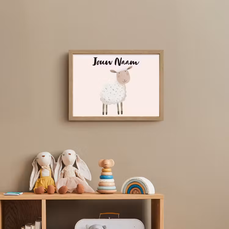 Schaap - Boerderij dier - Dieren Light Box met batterij (Wandlamp kind) middel -sfeer2_kind