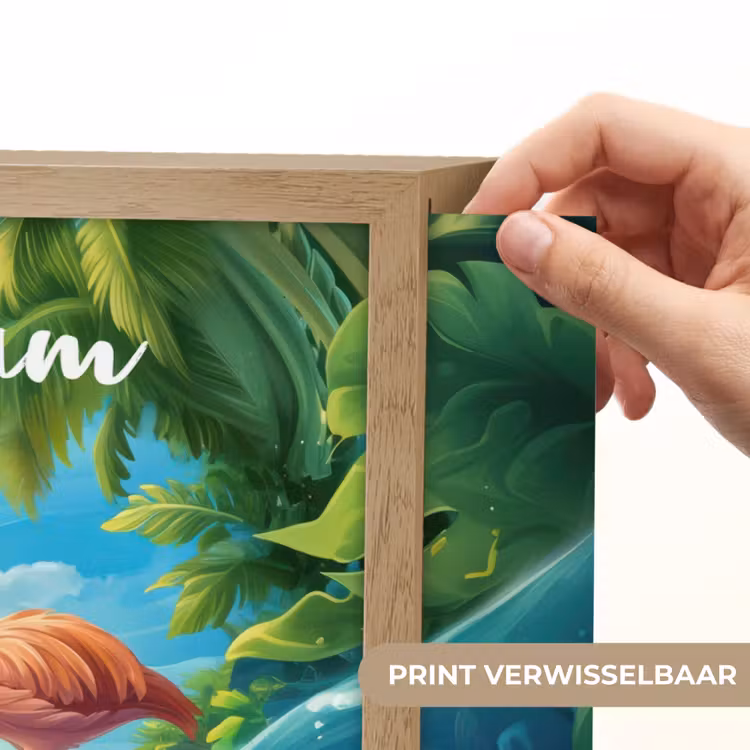 Schildpad - Flamingo - Tropisch - Oceaan Light Box met batterij (Wandlamp kind) middel -USP_websiteprintNL