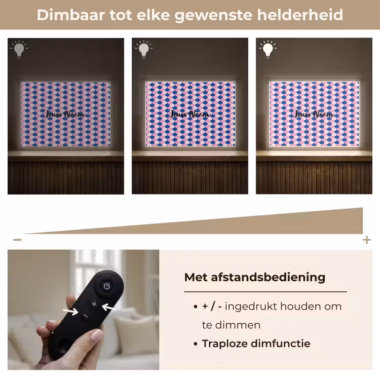 Schubben - Patroon - Blauw - Roze Light Box met batterij (Wandlamp kind) middel -USP_dimbaarNL