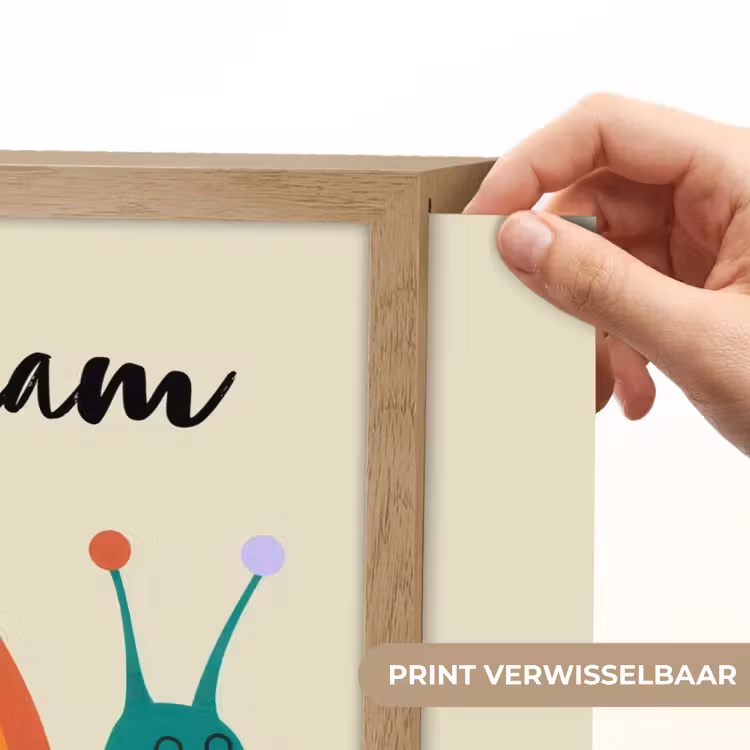 Slak - Regenboogschild - Groen Light Box met batterij (Wandlamp kind) middel -USP_websiteprintNL