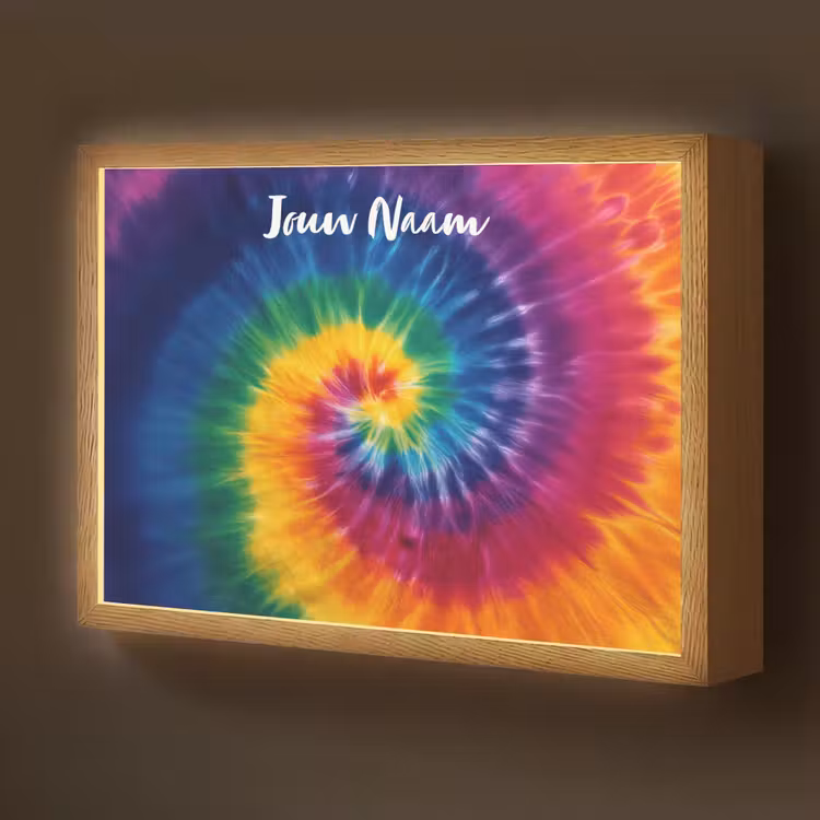 Spiraal - Regenboog - Kleurrijk Light Box met batterij (Wandlamp kind) middel -z3d_website