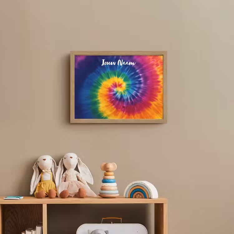 Spiraal - Regenboog - Kleurrijk Light Box met batterij (Wandlamp kind) middel -sfeer2_kind