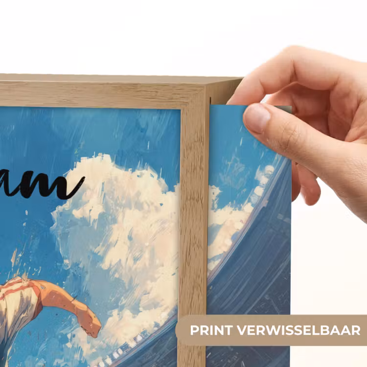 Stadion - Voetbal - Jongen Light Box met batterij (Wandlamp kind) middel -USP_websiteprintNL