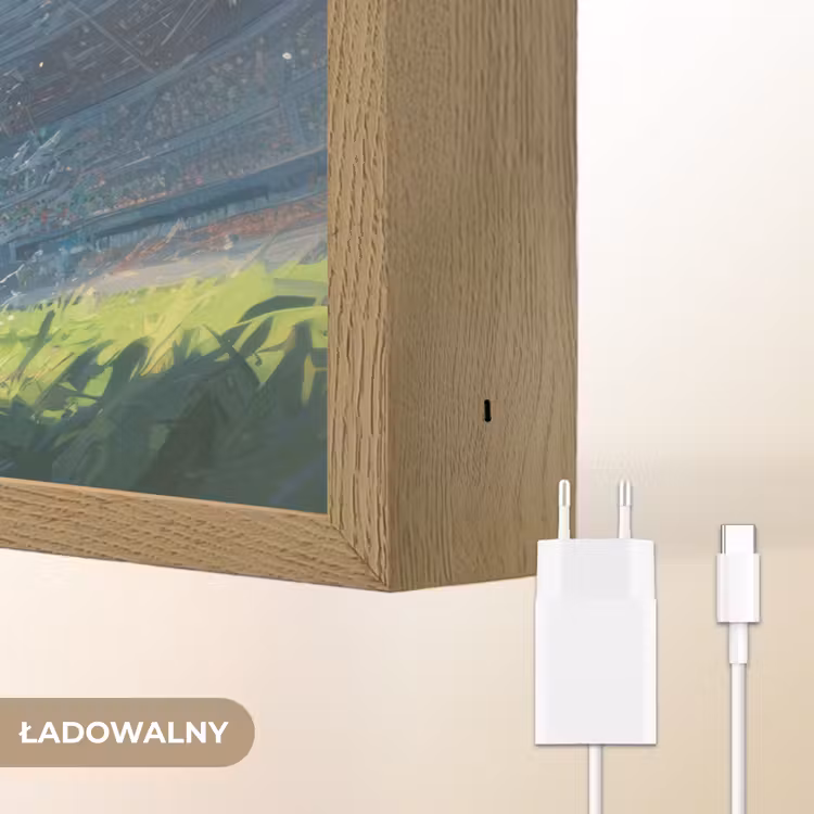 Stadion - Voetbal - Jongen Light Box met batterij (Wandlamp kind) middel -USP_websiteoplaadbaarNL
