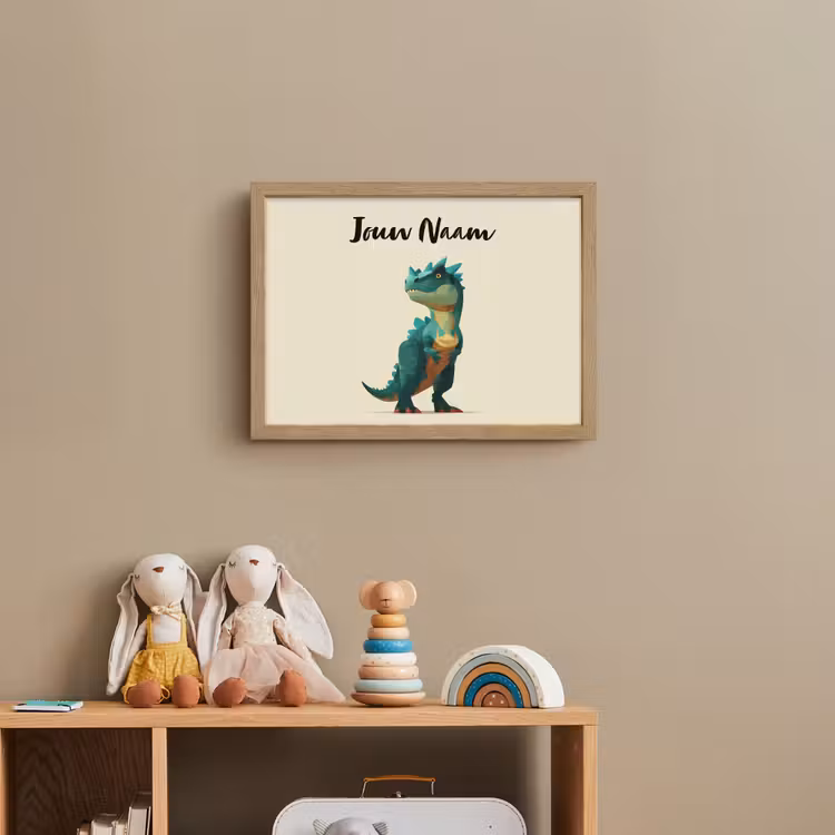 Stekels - Dino - Blauw - Gespierd Light Box met batterij (Wandlamp kind) middel -sfeer2_kind