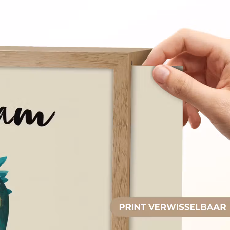 Stekels - Dino - Blauw - Gespierd Light Box met batterij (Wandlamp kind) middel -USP_websiteprintNL