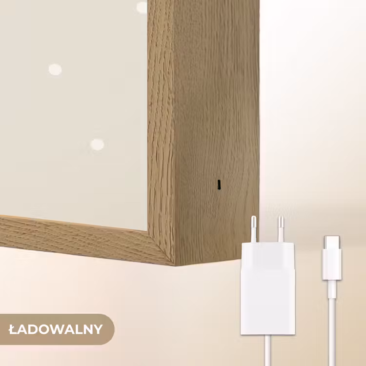Stippen - Eenhoorn - Minimalistisch - Bloemen Light Box met batterij (Wandlamp kind) middel -USP_websiteoplaadbaarNL