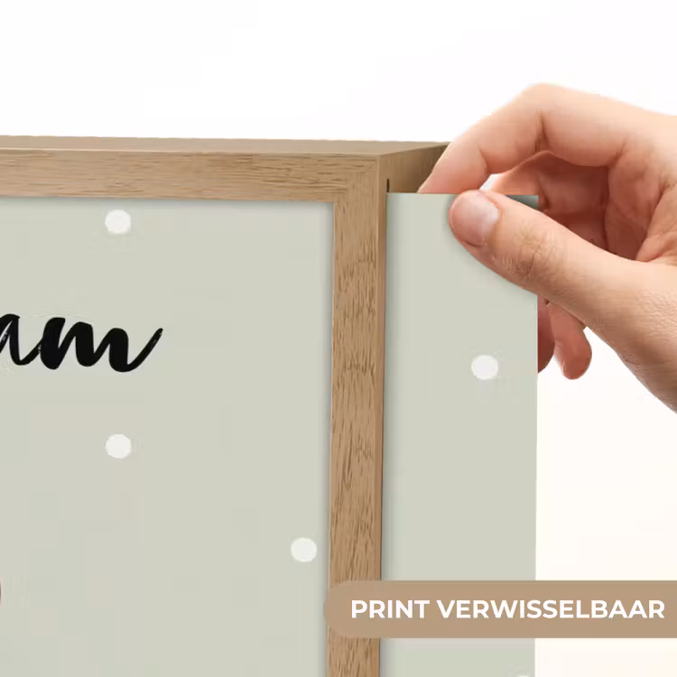 Stippen - Prinses - Kroon - Haar Light Box met batterij (Wandlamp kind) middel -USP_websiteprintNL