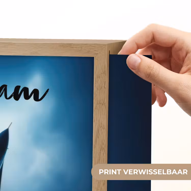 Straaljager - Blauw - Jongens Light Box met batterij (Wandlamp kind) middel -USP_websiteprintNL