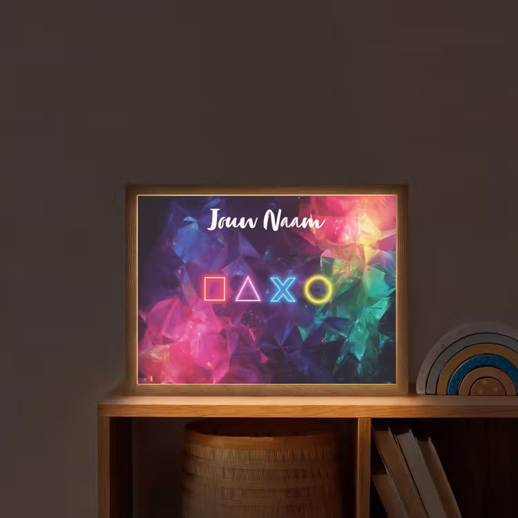 Symbolen - Game - Kleurrijk Light Box met batterij (Wandlamp kind) middel -sfeer1_kind