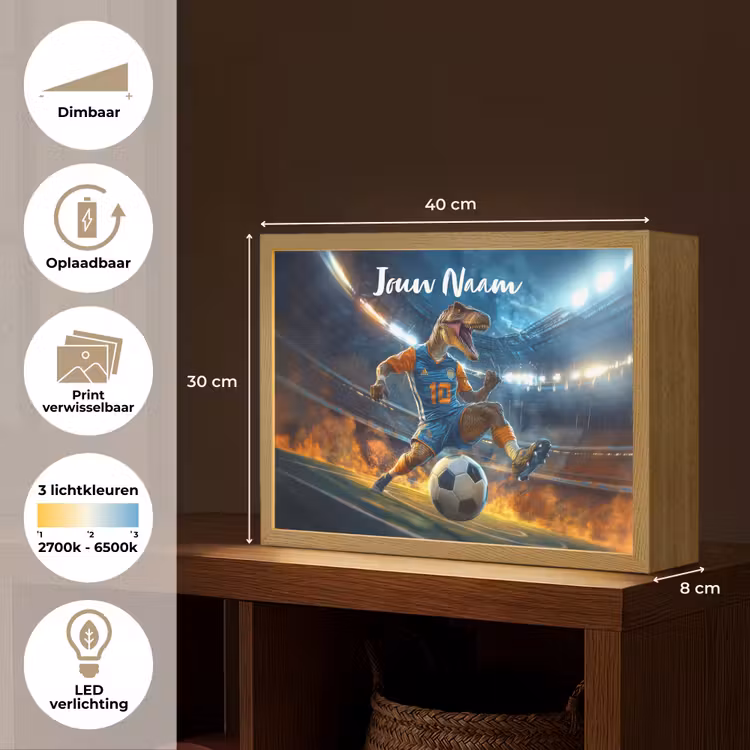 T-Rex - Voetbal - Stadion Light Box met batterij (Wandlamp kind) middel -USP_websiteoverzichtNL