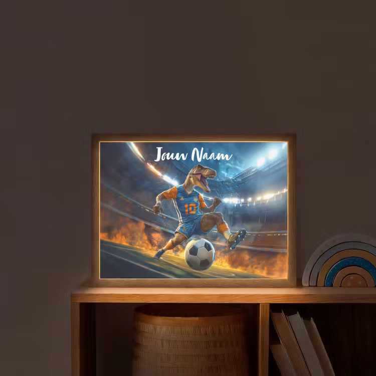 T-Rex - Voetbal - Stadion Light Box met batterij (Wandlamp kind) middel -sfeer1_kind