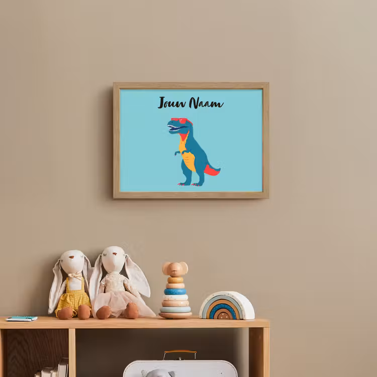 T-Rex - Zonnebril - Blauw - Glimlach Light Box met batterij (Wandlamp kind) middel -sfeer2_kind