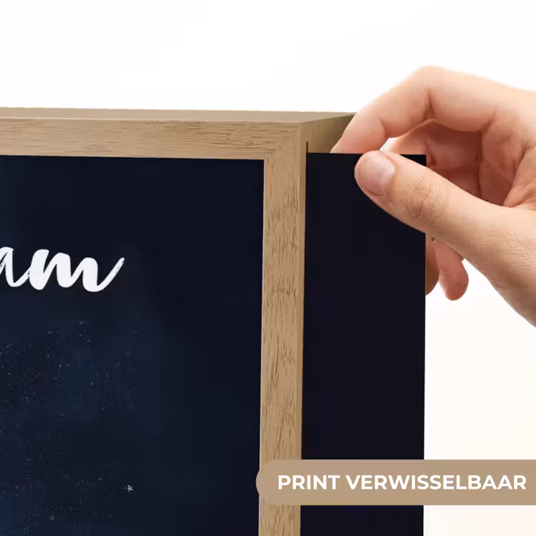 Teddybeer - Ruimtehelm - Maan - Sterren Light Box met batterij (Wandlamp kind) middel -USP_websiteprintNL