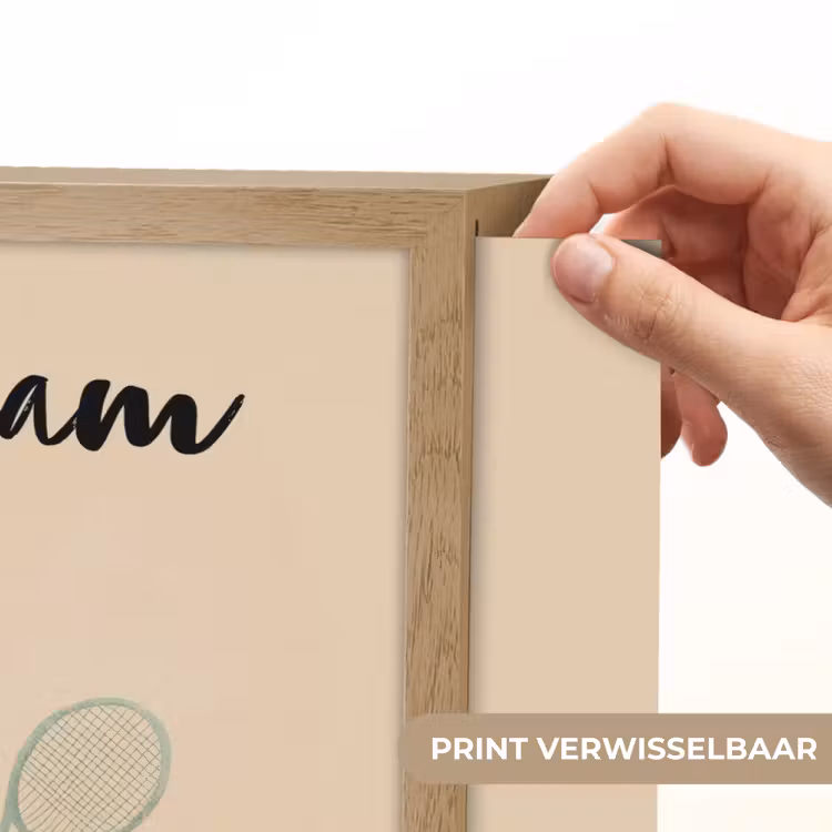 Tennis - Jongen - Sterretjes - Sportkleding Light Box met batterij (Wandlamp kind) middel -USP_websiteprintNL