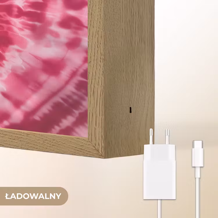 Tie Dye - Hartvorm - Roze Light Box met batterij (Wandlamp kind) middel -USP_websiteoplaadbaarNL