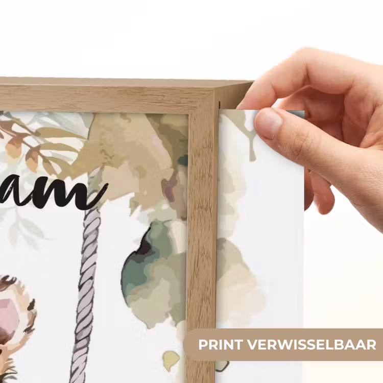 Tijger - Dier - Kinderen - Jungle Light Box met batterij (Wandlamp kind) middel -USP_websiteprintNL