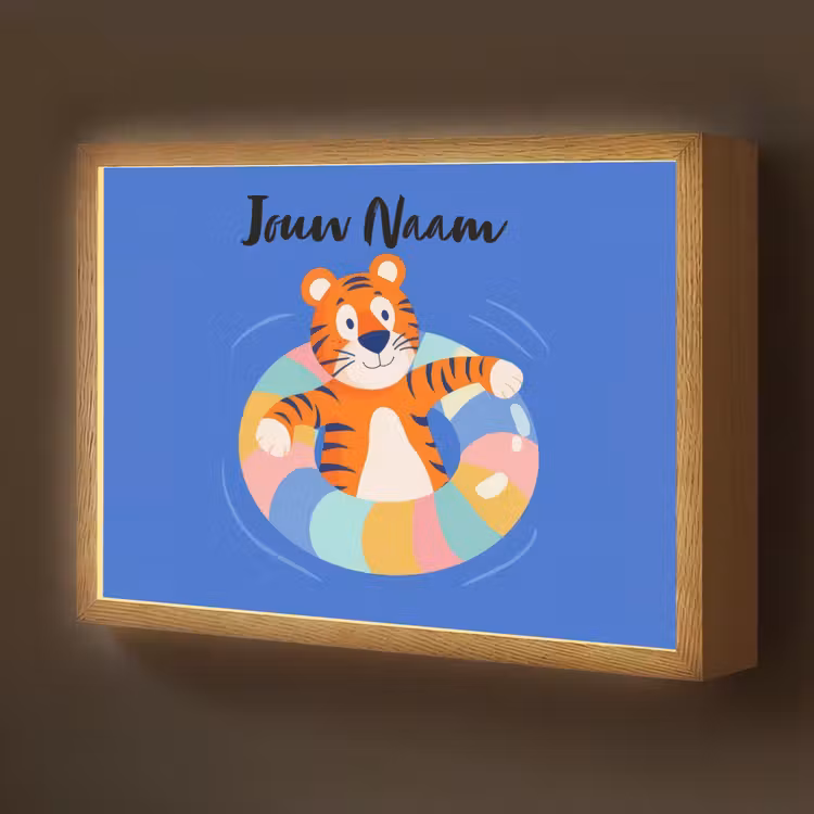 Tijger - Zwemband - Water Light Box met batterij (Wandlamp kind) middel -z3d_website
