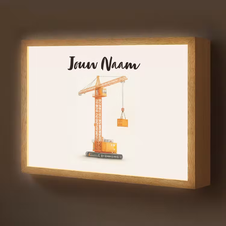Torenkraan - Getekend - Oranje Light Box met batterij (Wandlamp kind) middel -z3d_website