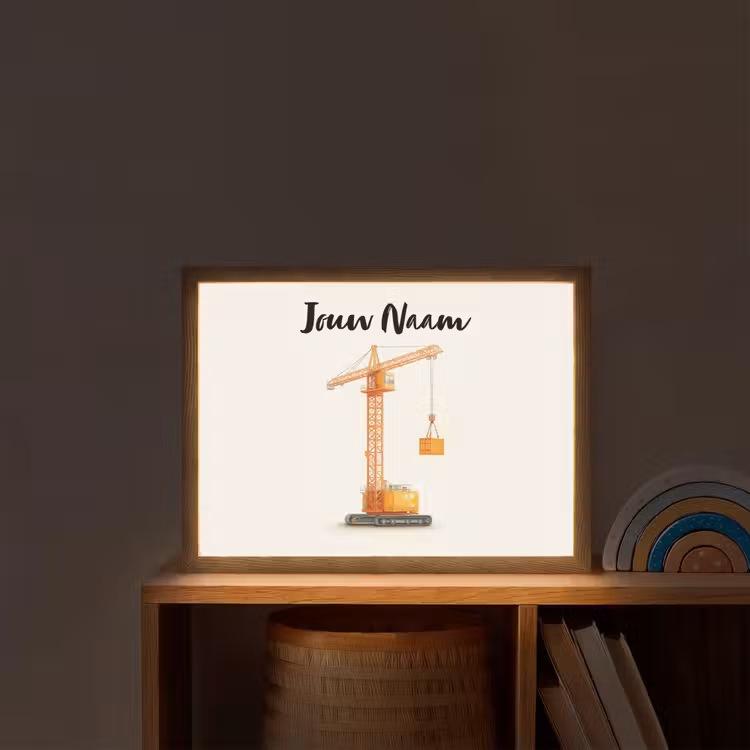 Torenkraan - Getekend - Oranje Light Box met batterij (Wandlamp kind) middel -sfeer1_kind