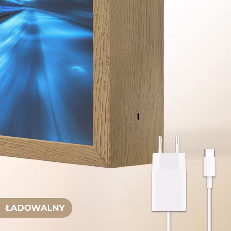 Trein - Blauw - Neon Light Box met batterij (Wandlamp kind) middel -USP_websiteoplaadbaarNL