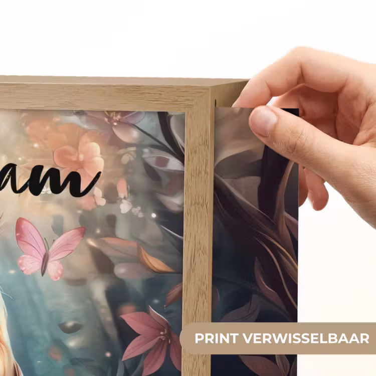 Uil - Bos - Bloemen - Vlinders Light Box met batterij (Wandlamp kind) middel -USP_websiteprintNL