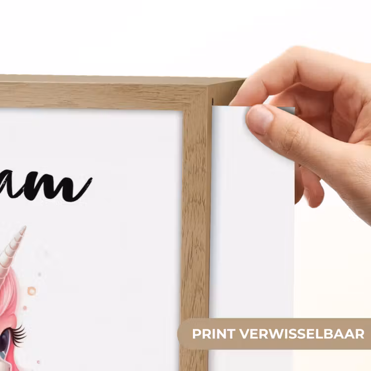 Unicorn - Meisjes - Kinderen - Eenhoorn - Roze Light Box met batterij (Wandlamp kind) middel -USP_websiteprintNL