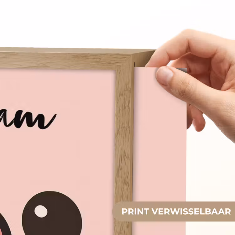 Varken - Roze - Minimalistisch Light Box met batterij (Wandlamp kind) middel -USP_websiteprintNL