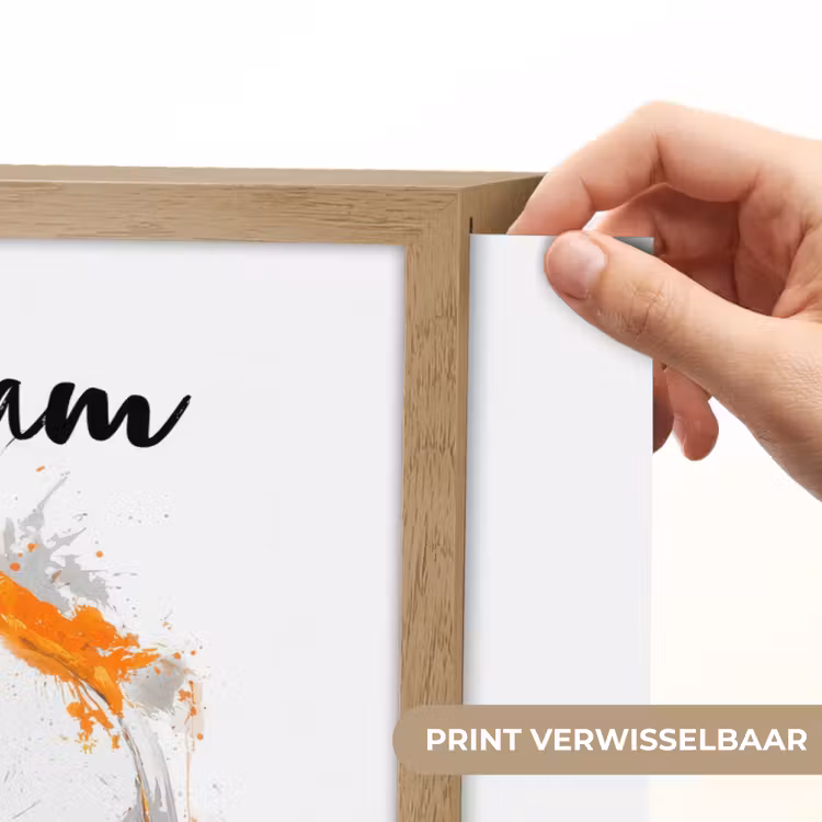 Voetbal - Abstract - Oranje - Verfspatten Light Box met batterij (Wandlamp kind) middel -USP_websiteprintNL