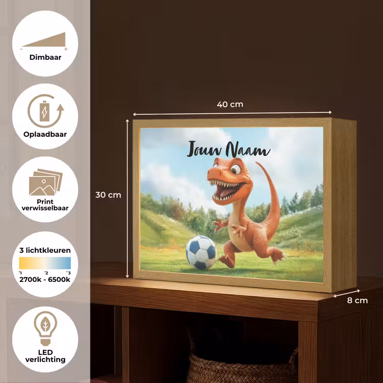 Voetbal - Dino - Sport Light Box met batterij (Wandlamp kind) middel -USP_websiteoverzichtNL