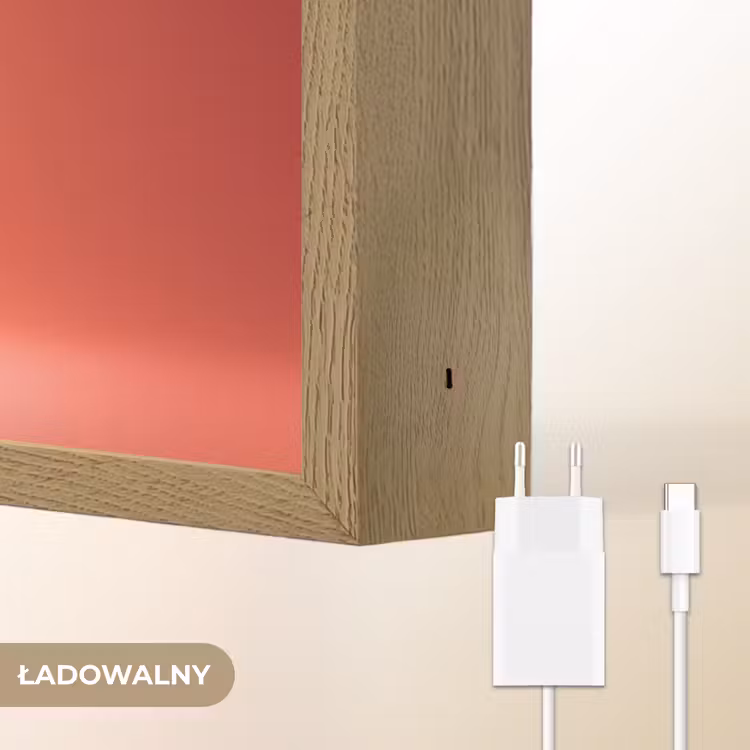 Voetbal - Jongen - Rood - Lichtcirkel Light Box met batterij (Wandlamp kind) middel -USP_websiteoplaadbaarNL