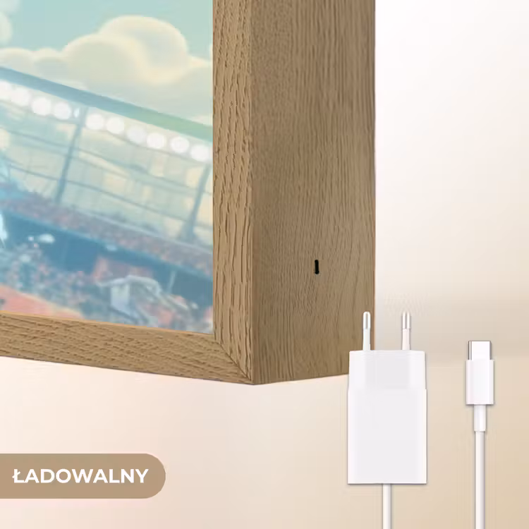 Voetbal - Jongen - Stadion - Elektrisch Light Box met batterij (Wandlamp kind) middel -USP_websiteoplaadbaarNL