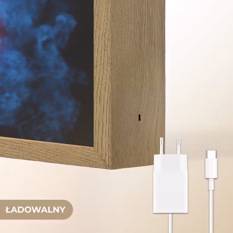 Voetbal - Vuur - IJs - Blauw Light Box met batterij (Wandlamp kind) middel -USP_websiteoplaadbaarNL