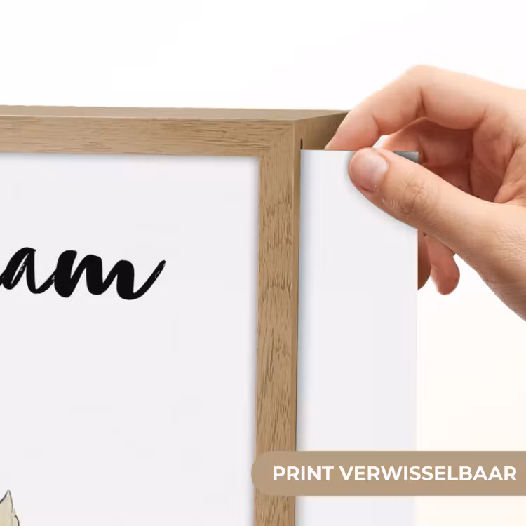 Vos - Dier - Bosdieren Light Box met batterij (Wandlamp kind) middel -USP_websiteprintNL