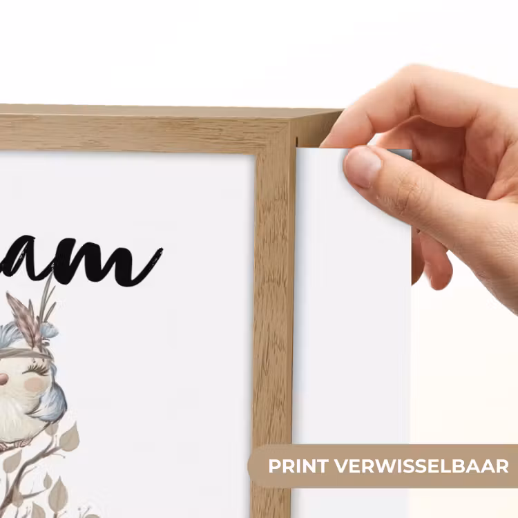 Wilde dieren - Bos - Illustratie Light Box met batterij (Wandlamp kind) middel -USP_websiteprintNL