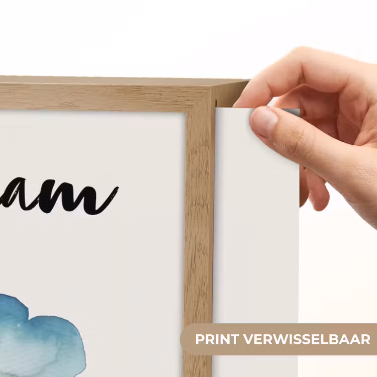 Wolk - Regen - Watercolor - Kleurrijk Light Box met batterij (Wandlamp kind) middel -USP_websiteprintNL