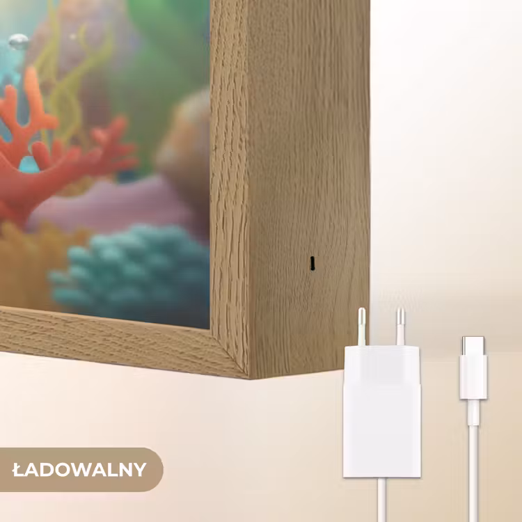 Zeemeermin - Vissen - Koraal Light Box met batterij (Wandlamp kind) middel -USP_websiteoplaadbaarNL