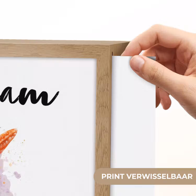 Zeester - Oranje - Paars Light Box met batterij (Wandlamp kind) middel -USP_websiteprintNL