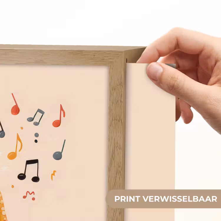 Muis - Saxofoon - Muzieknoten Light Box met batterij (Wandlamp kind) middel -USP_websiteprintNL