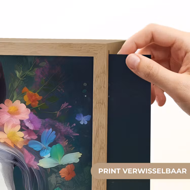 Paard - Natuur - Bloemen - Bos - Dieren Light Box met batterij (Wandlamp kind) middel -USP_websiteprintNL