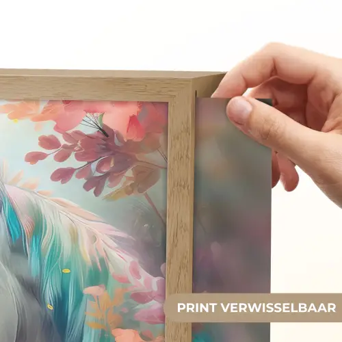 Paard - Natuur - Bloemen - Dieren - Bos Light Box met batterij (Wandlamp kind) middel -USP_websiteprintNL