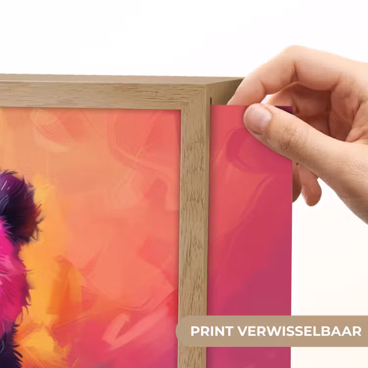 Panda - Dieren - Kleurrijk - Neon Light Box met batterij (Wandlamp kind) middel -USP_websiteprintNL
