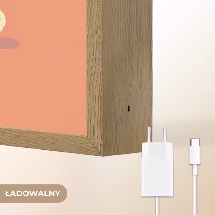 Panda - Slaap - Oranje Light Box met batterij (Wandlamp kind) middel -USP_websiteoplaadbaarNL