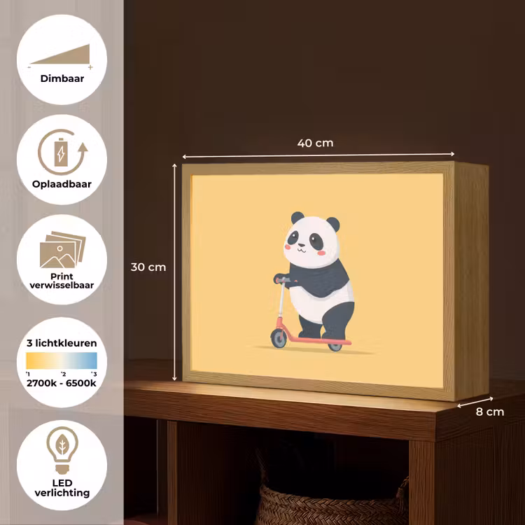 Panda - Step - Geel Light Box met batterij (Wandlamp kind) middel -USP_websiteoverzichtNL