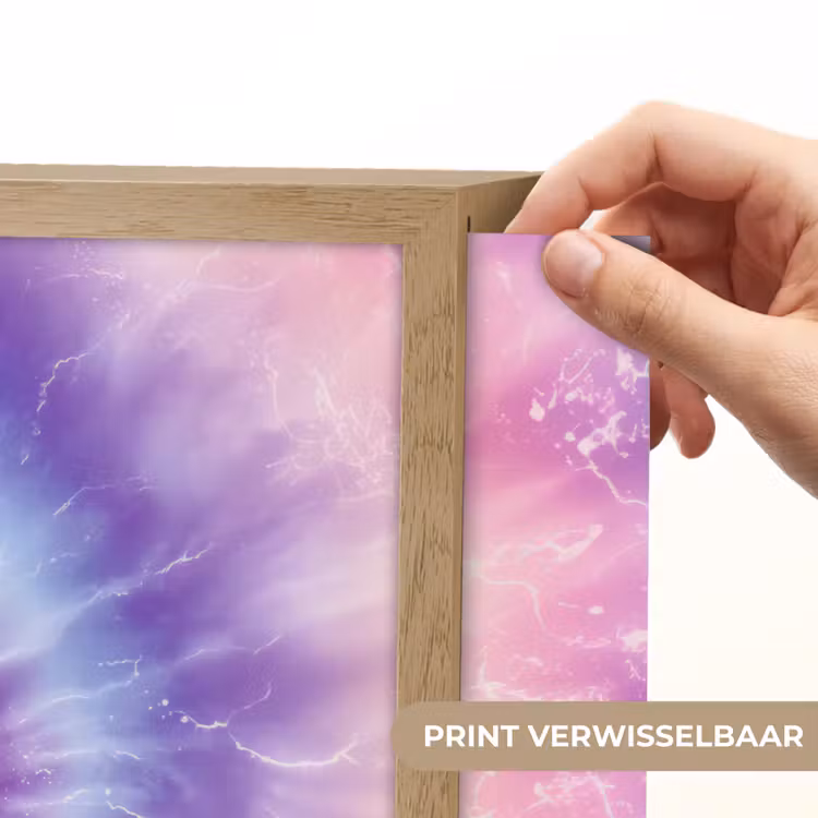 Pasteltinten - Paars - Spiraal - Marmer Light Box met batterij (Wandlamp kind) middel -USP_websiteprintNL