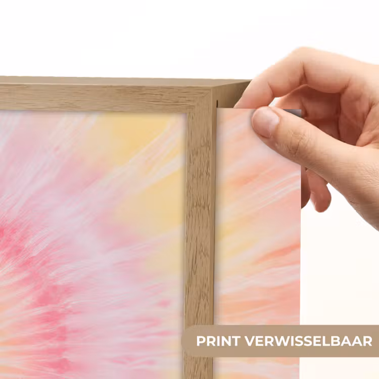 Patroon - Tie Dye - Pasteltinten - Roze Light Box met batterij (Wandlamp kind) middel -USP_websiteprintNL
