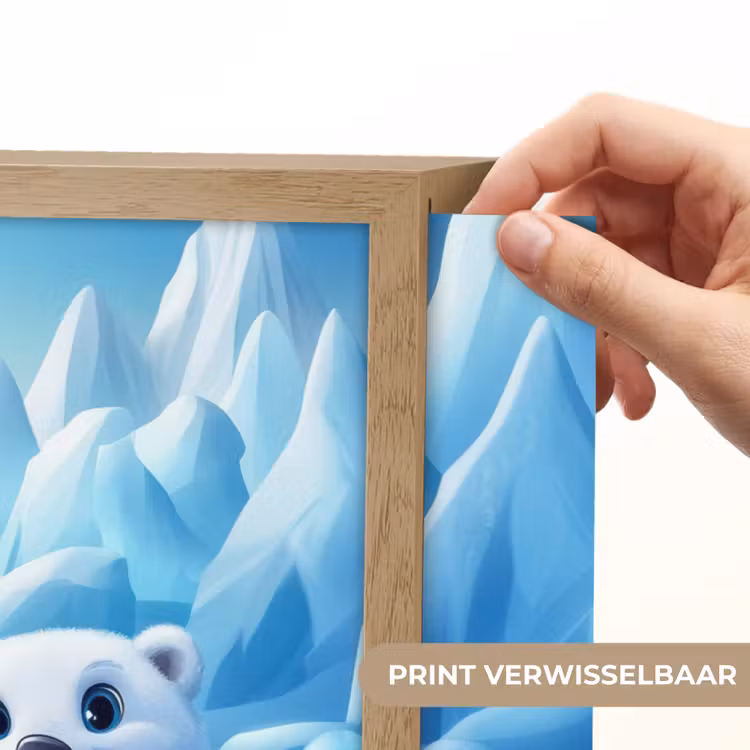 Pinguïn - IJsbeer - IJs - Sneeuw Light Box met batterij (Wandlamp kind) middel -USP_websiteprintNL