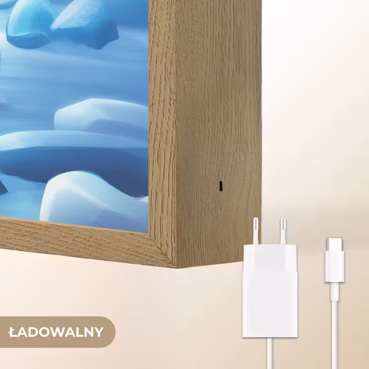 Pinguïn - IJsbeer - IJs - Sneeuw Light Box met batterij (Wandlamp kind) middel -USP_websiteoplaadbaarNL