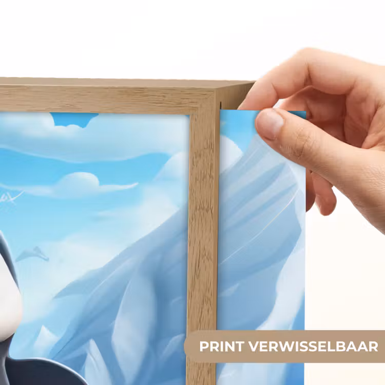 Pinguïn - Meisjes - Pooldieren - Kinderen Light Box met batterij (Wandlamp kind) middel -USP_websiteprintNL